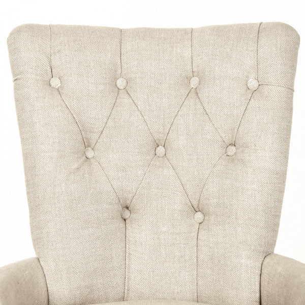 Zentique Iris Tufted Chair in Linen