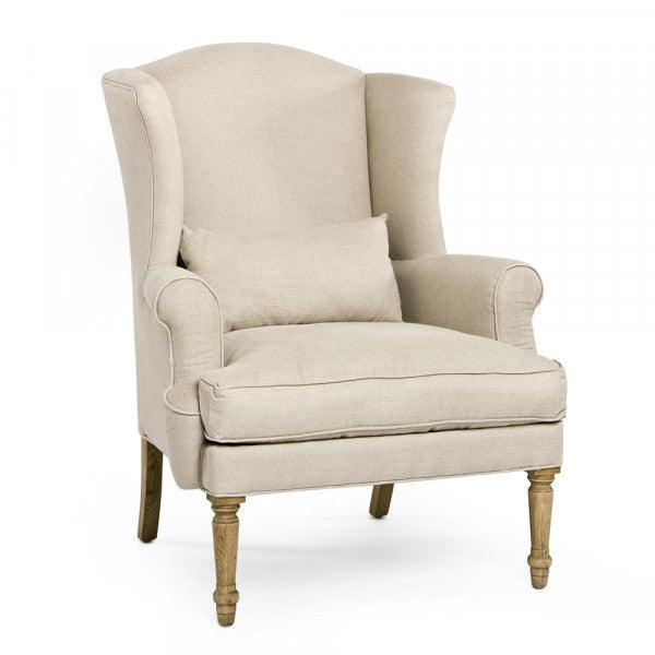 Zentique Loire Wingback Natural Linen