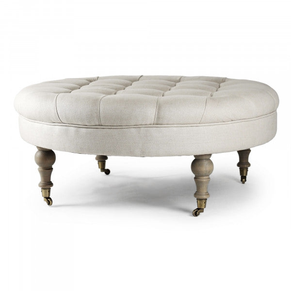 Zentique Maison Tufted Round Ottoman