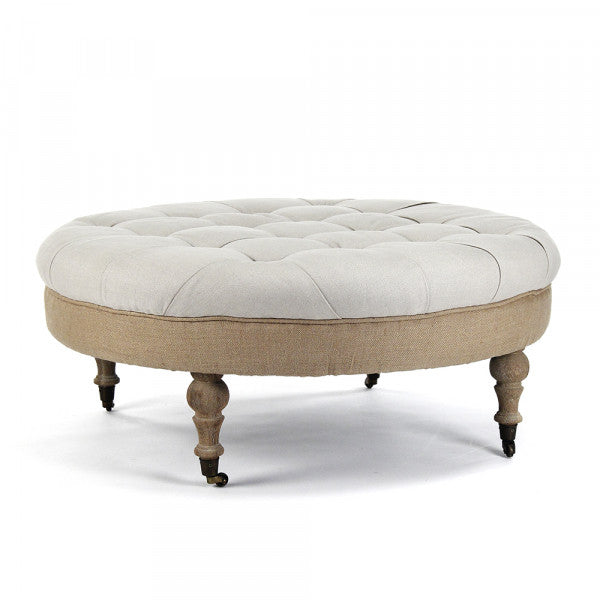 Zentique Maison Tufted Round Ottoman