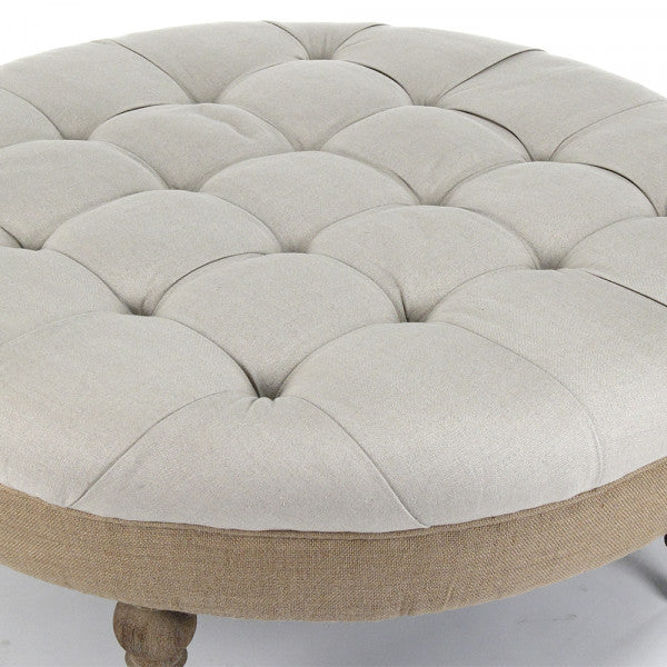 Zentique Maison Tufted Round Ottoman