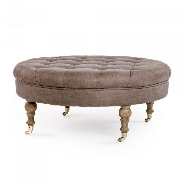 Zentique Maison Tufted Round Ottoman