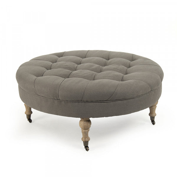 Zentique Maison Tufted Round Ottoman