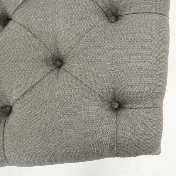 Zentique Maison Rectangular Ottoman Grey Linen