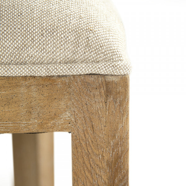 Zentique Carvell Bar Stool Natural Cream Linen