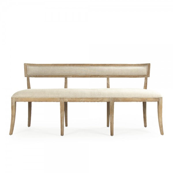 Zentique Carvell Bench Natural Cream Linen