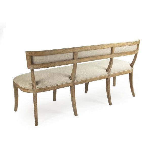Zentique Carvell Bench Natural Cream Linen