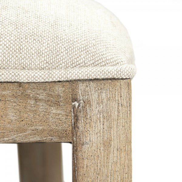 Zentique Carvell Bench Natural Cream Linen