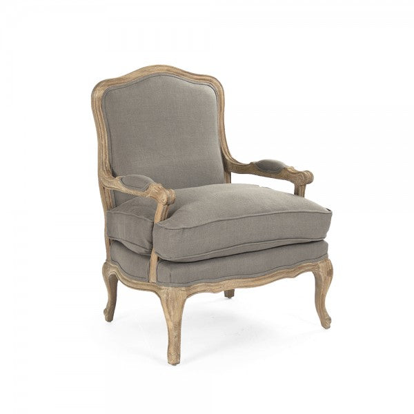 Zentique Bastille Arm Chair Grey Linen