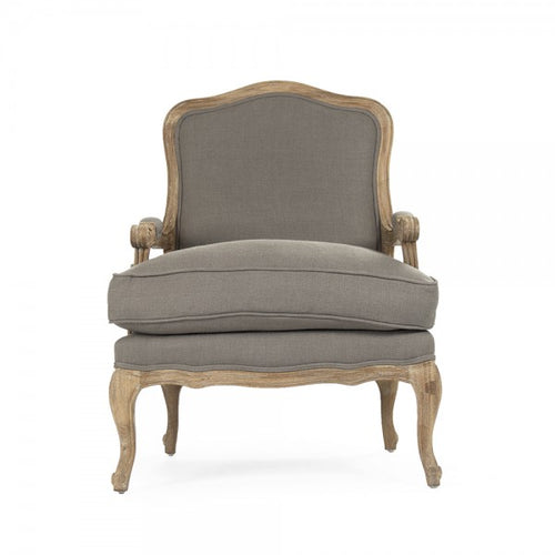 Zentique Bastille Arm Chair Grey Linen