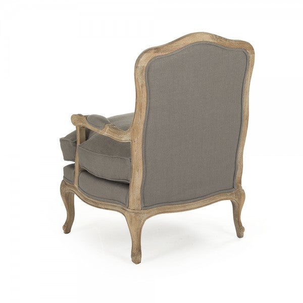 Zentique Bastille Arm Chair Grey Linen