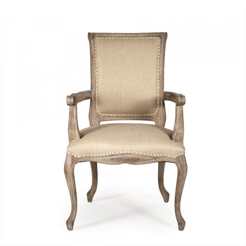 Zentique Dijon Arm Chair Hemp Linen