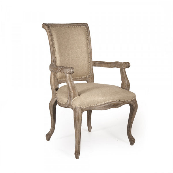 Zentique Dijon Arm Chair Hemp Linen