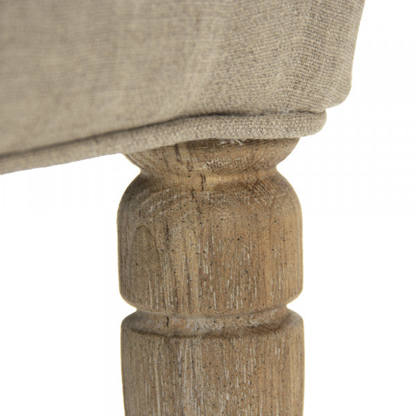 Zentique Rana Club Chair Khaki Linen With Red Stripe