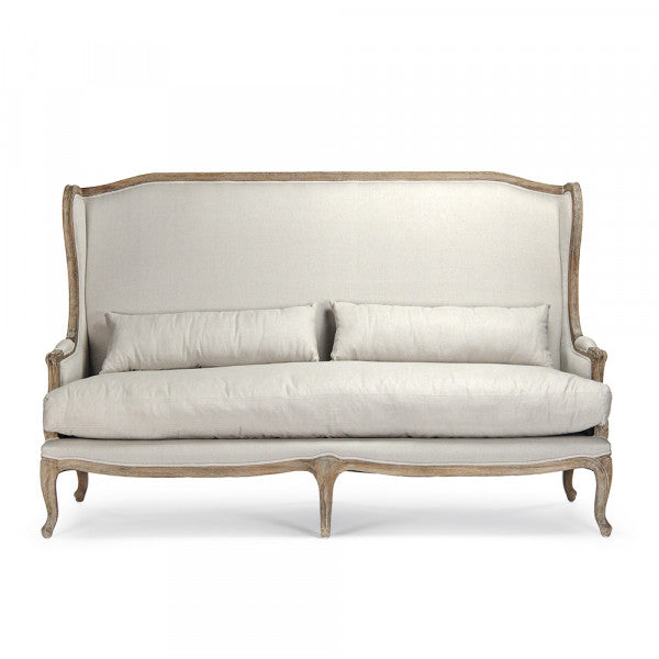 Zentique Leon Sofa Natural Linen, Jute