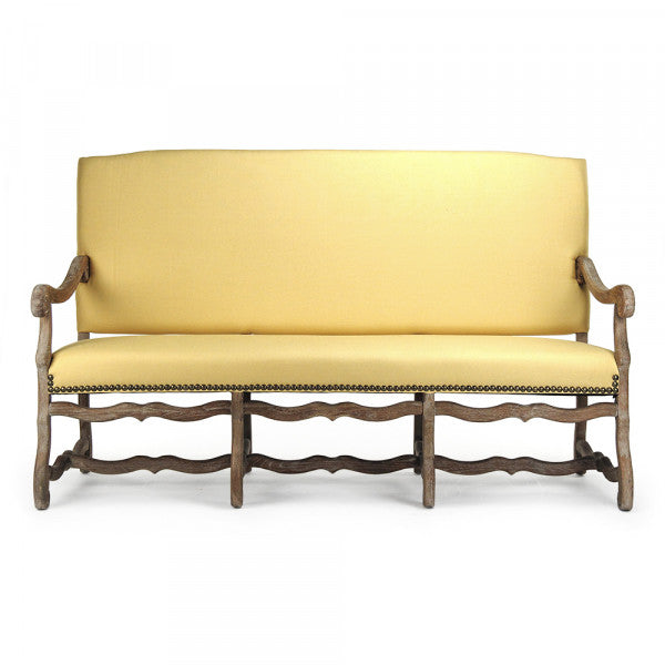Zentique Julien Arm Chair Yellow Linen