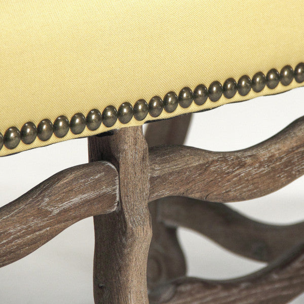 Zentique Julien Arm Chair Yellow Linen