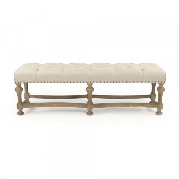Zentique Clair Bench Natural Linen
