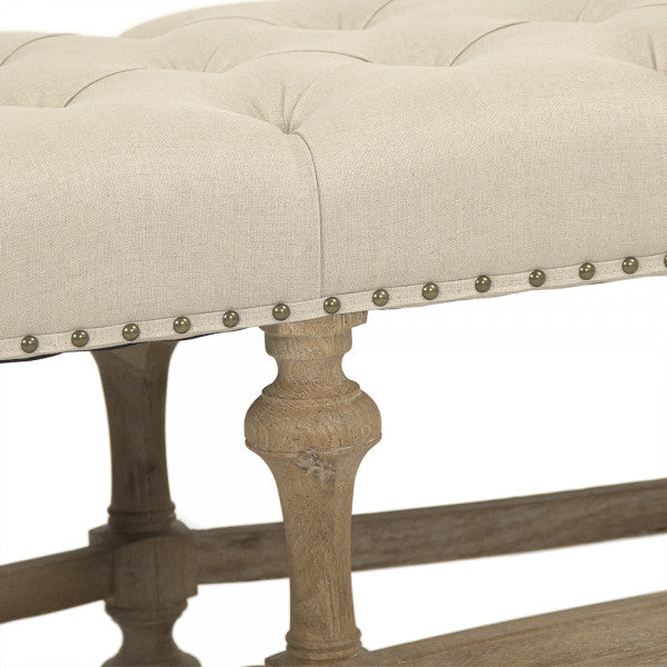 Zentique Clair Bench Natural Linen