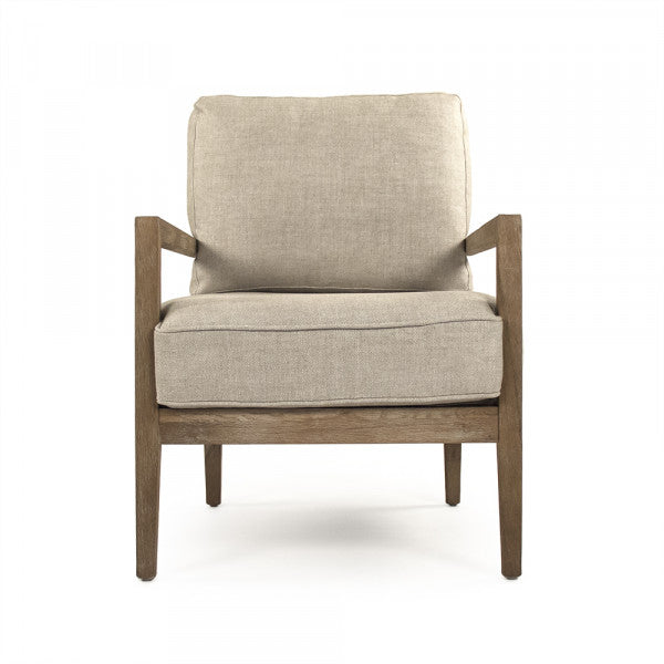 Zentique Davin Club Chair Cream Natural Linen