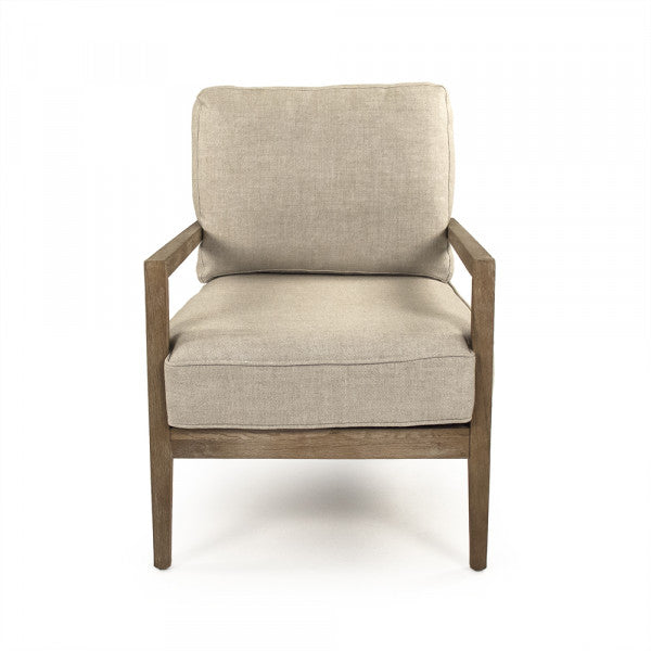 Zentique Davin Club Chair Cream Natural Linen