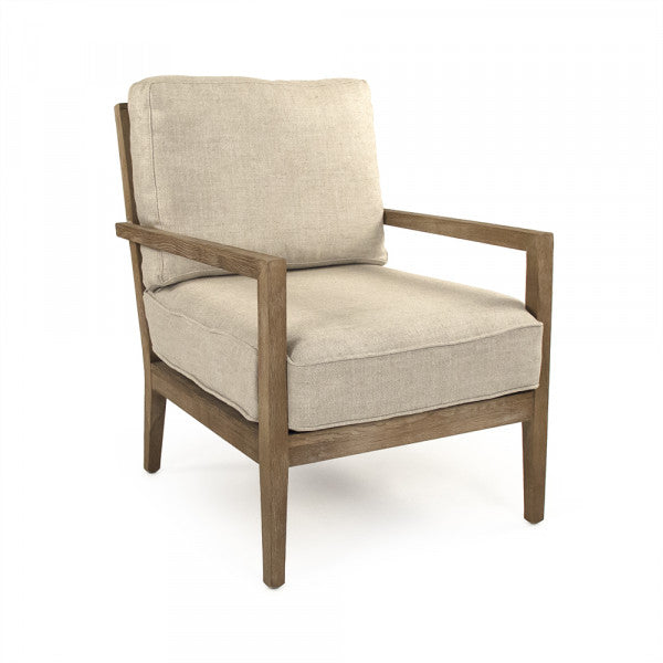 Zentique Davin Club Chair Cream Natural Linen