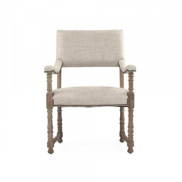 Zentique Silas Arm Chair Cream Natural Linen
