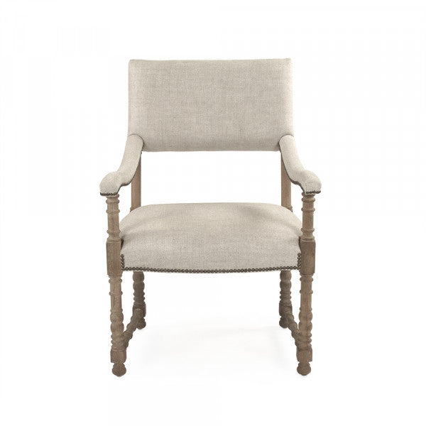 Zentique Silas Arm Chair Cream Natural Linen