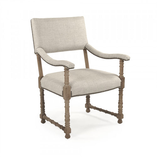 Zentique Silas Arm Chair Cream Natural Linen