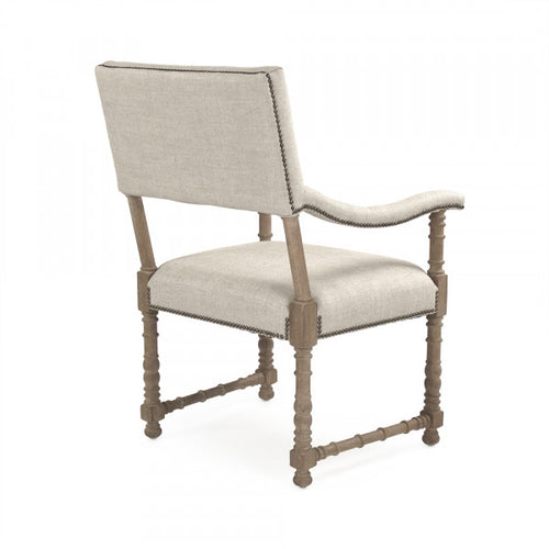 Zentique Silas Arm Chair Cream Natural Linen