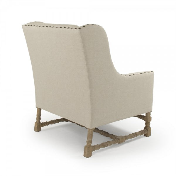 Zentique Francois Club Chair Natural Linen