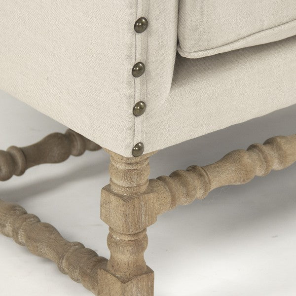 Zentique Francois Club Chair Natural Linen