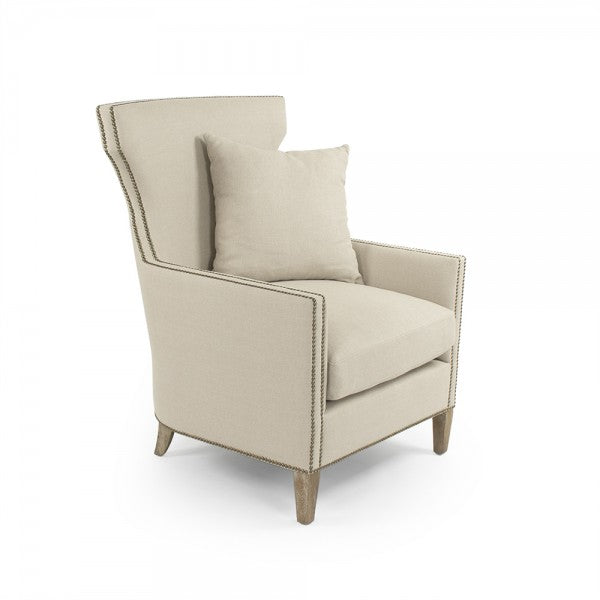 Zentique Aldrich Club Chair Natural Linen