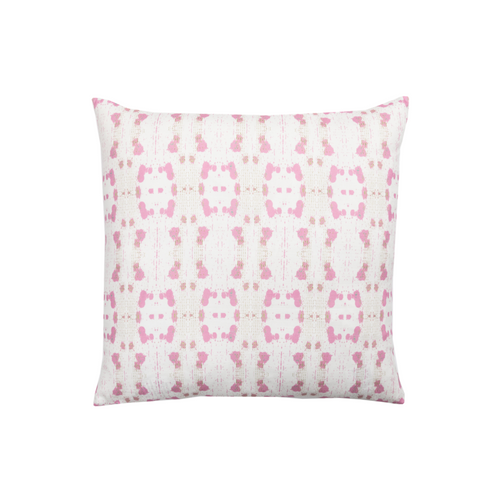 Cheetah Pink Linen Cotton Pillow by Laura Park