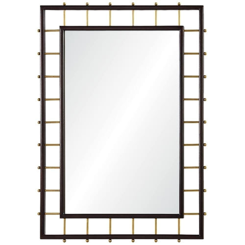 Celerie Kemble Modern Dark Mahogany Mirror