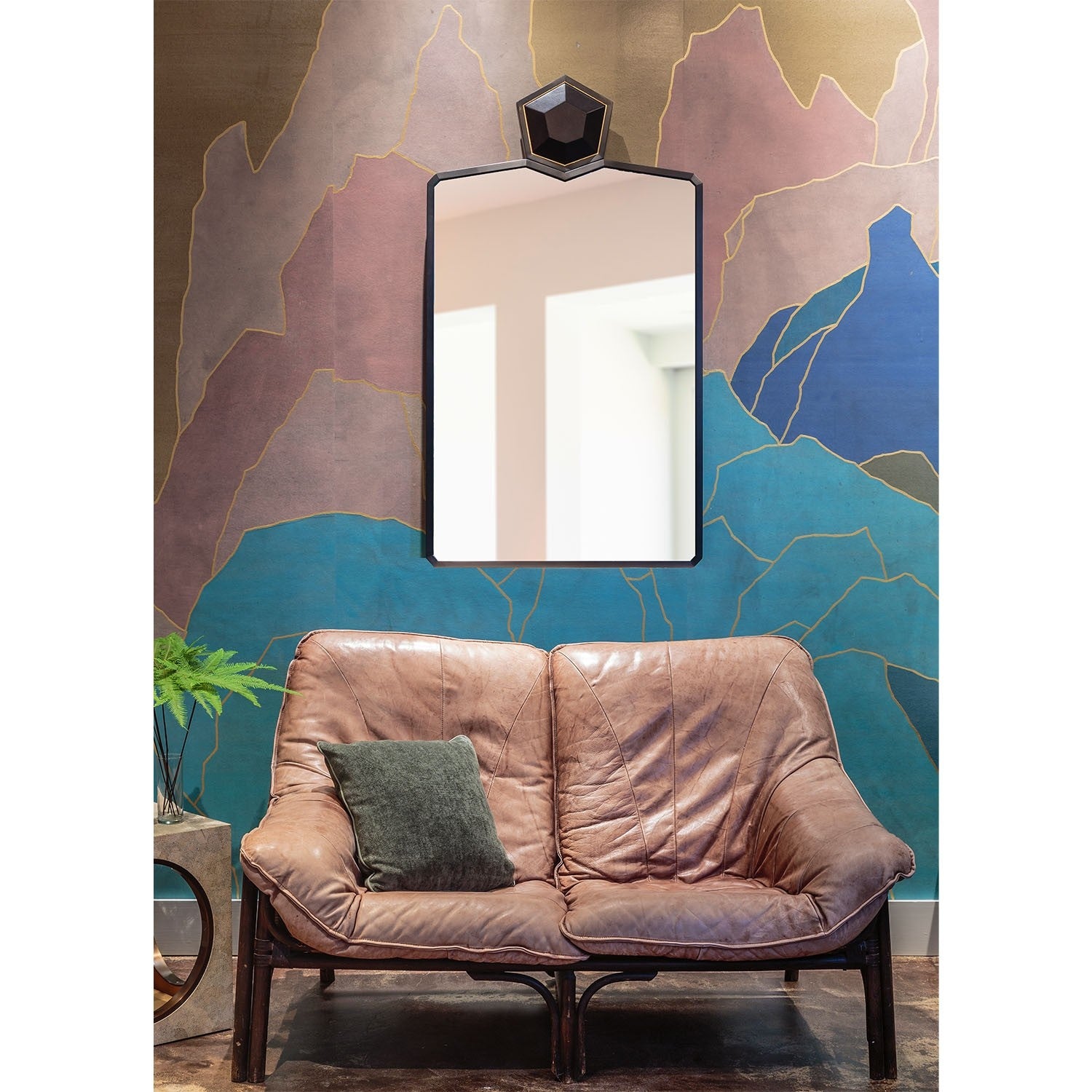 Celerie Kemble for Mirror Home Black Crowned Jewel Mirror