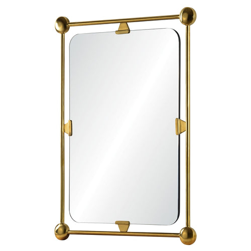 Celerie Kemble for Mirror Home Bunished Brass Molly Wall Mirror, Burnished Brass