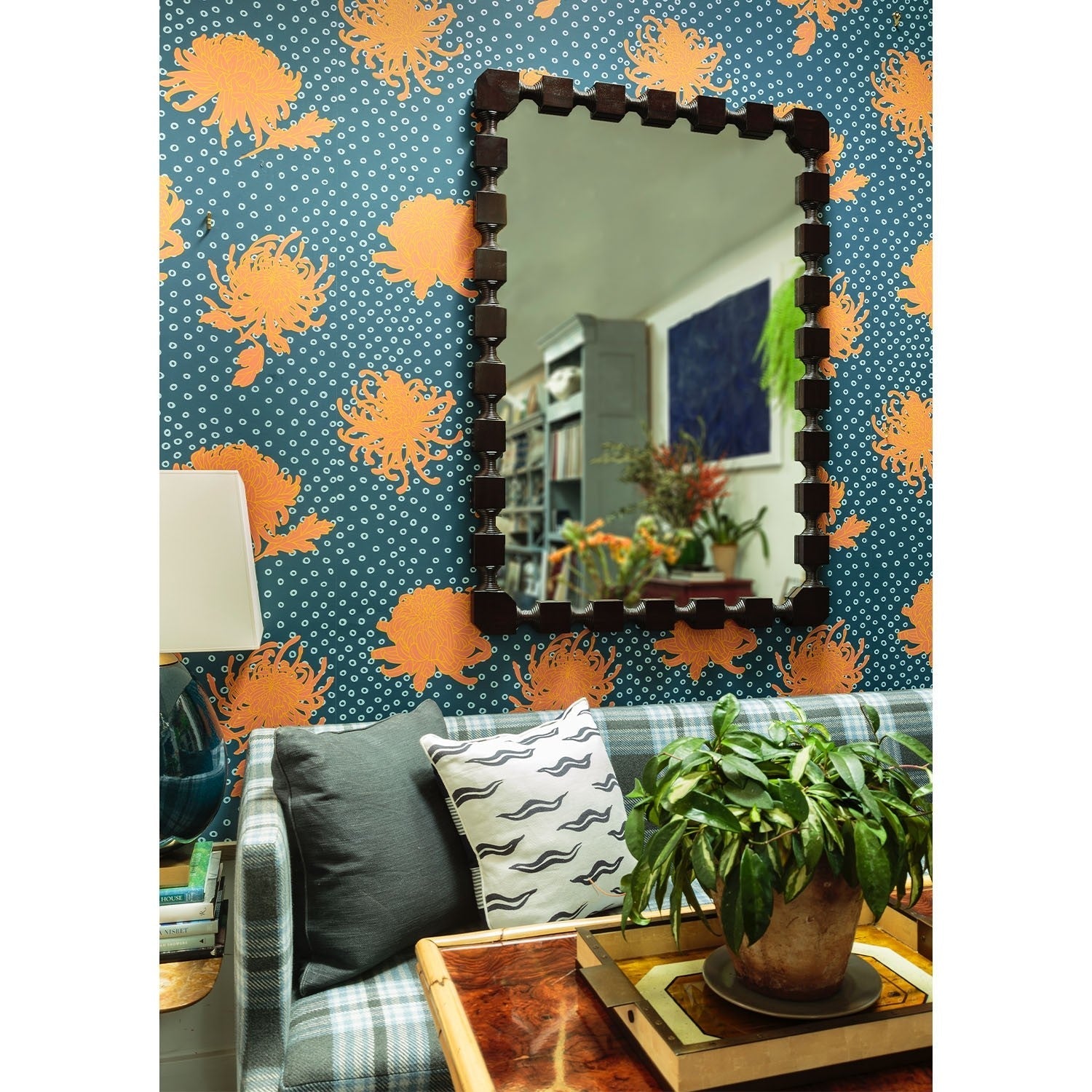 Celerie Kemble For Mirror Home Ebonized Oak or Dark Mahogeny Mirror