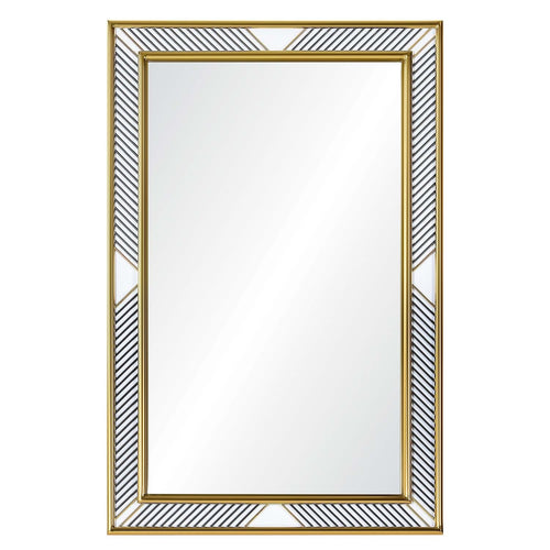 Celerie Kemble for Mirror Home Burnished Brass and Matte Black Mirror