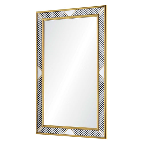 Celerie Kemble for Mirror Home Burnished Brass and Matte Black Mirror