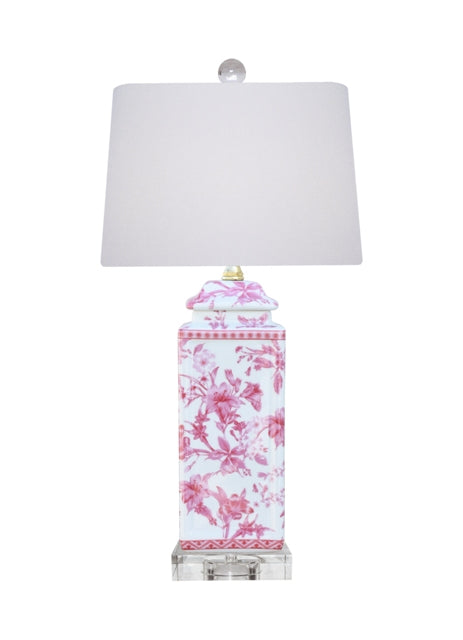 Classic Pink Floral Table Lamp