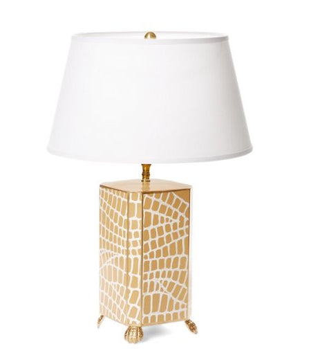 Dana Gibson Croc Lamp in Taupe