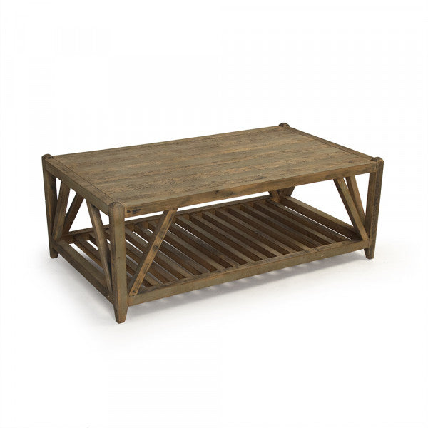 Zentique Mathis Coffee Table Distressed Brown