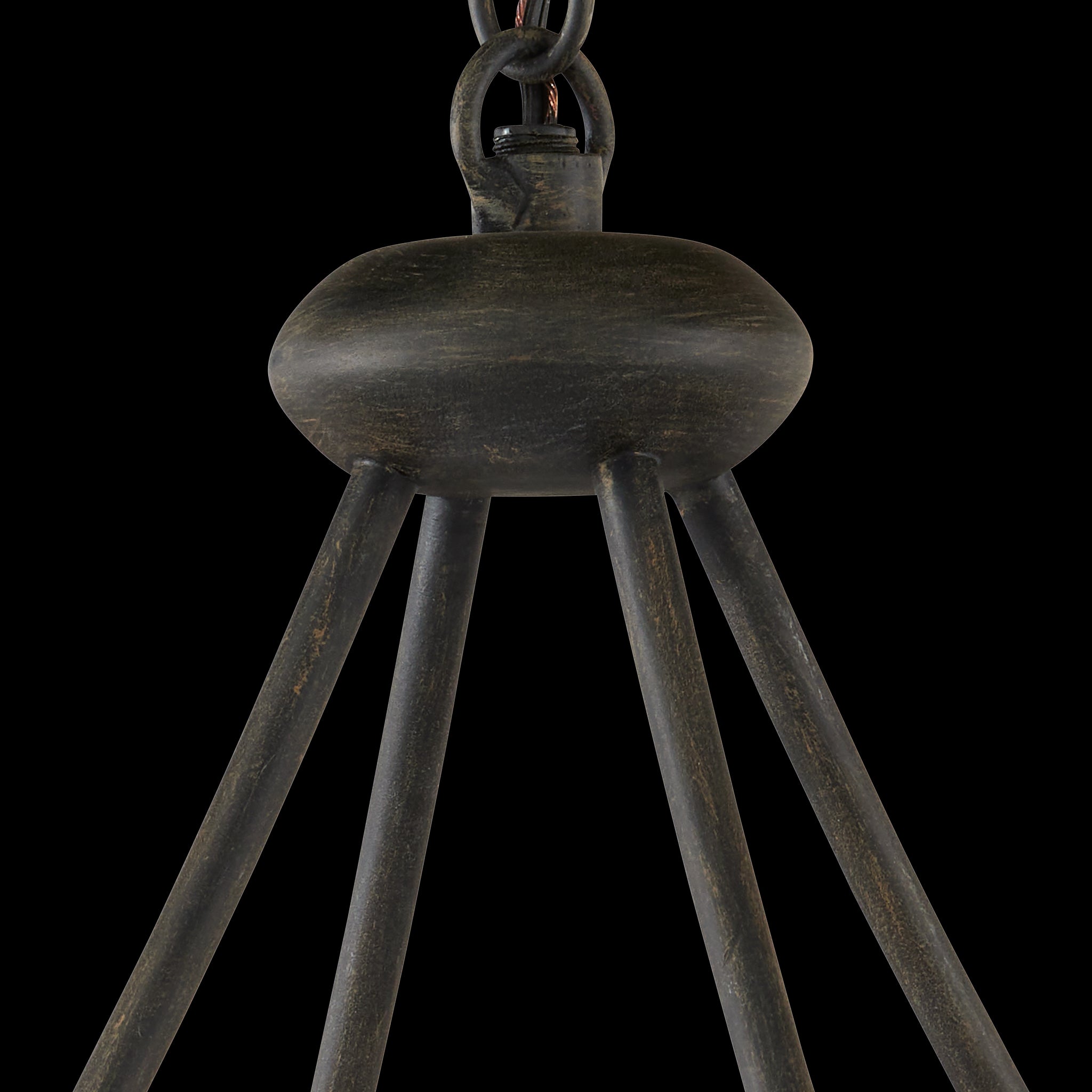 Currey & Company Circumstellar 37.25" Recycled Glass 8 Light Disc Chandelier