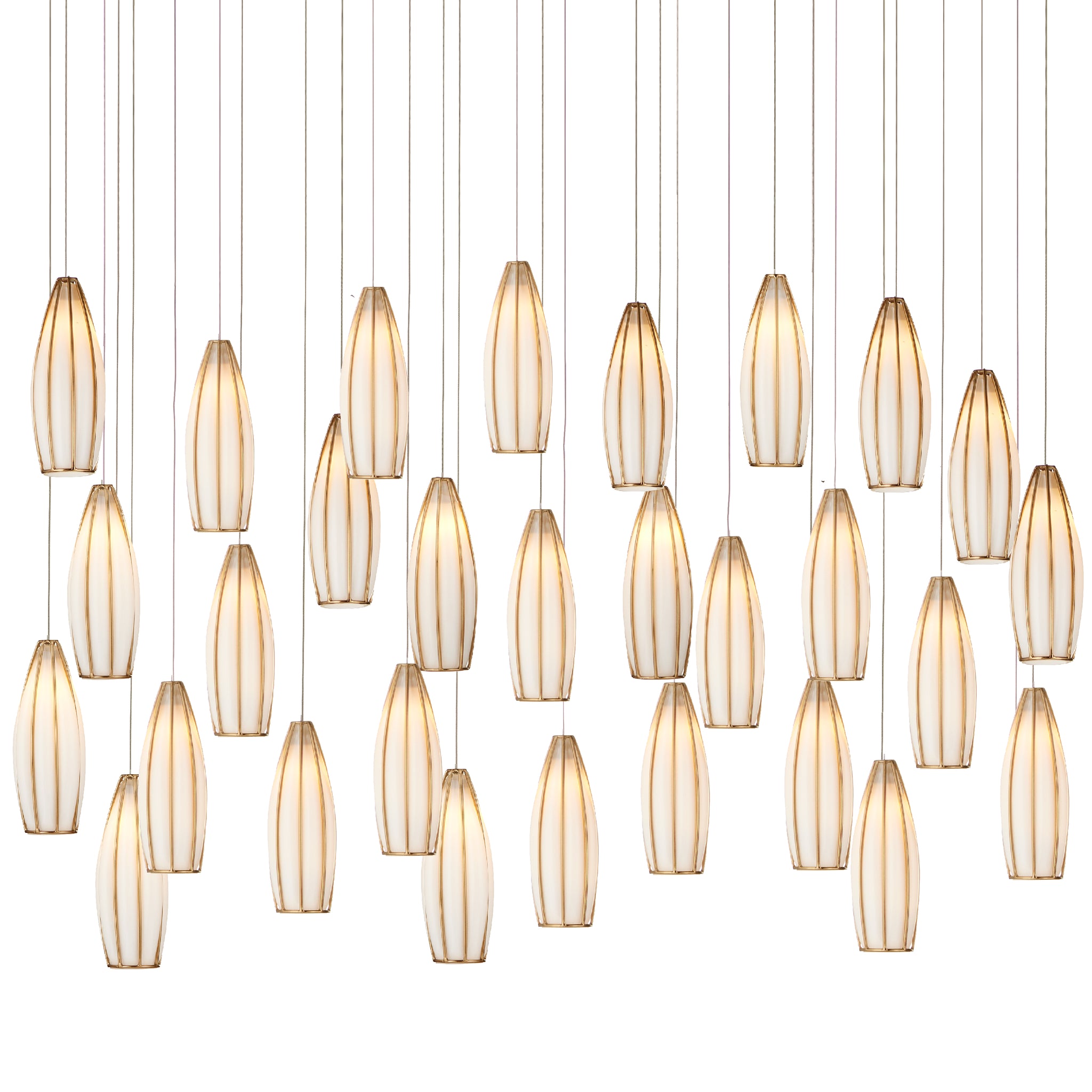 Currey & Company Parish 30 Light Rectangular Multi Drop