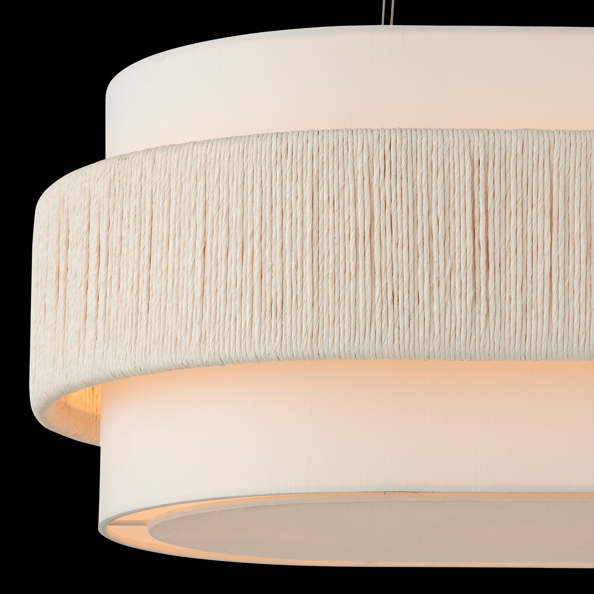 Currey & Company Monreale 39.5" Twine 5 Light Oval Chandelier