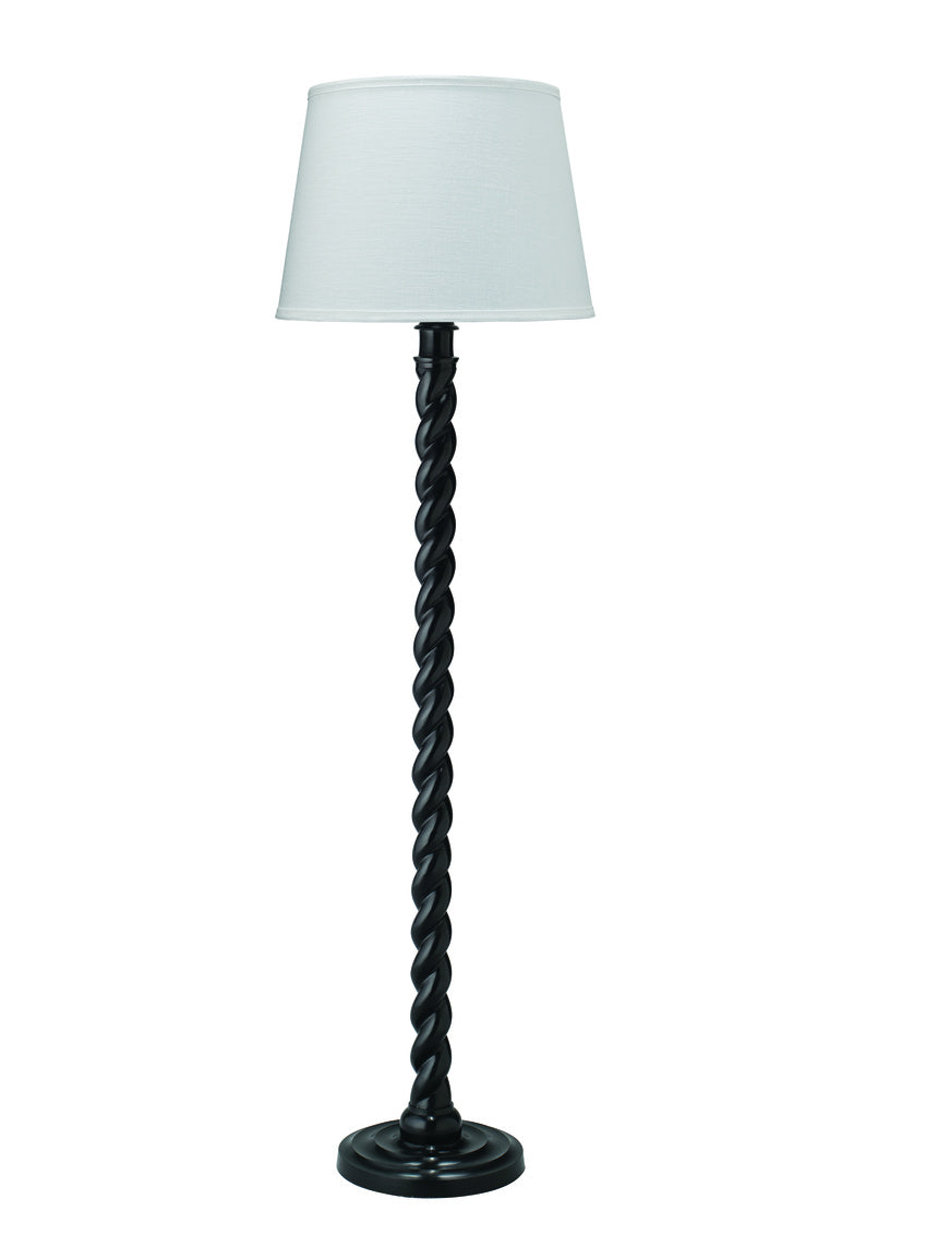 Jamie Young Barley Twist Floor Lamp In Black