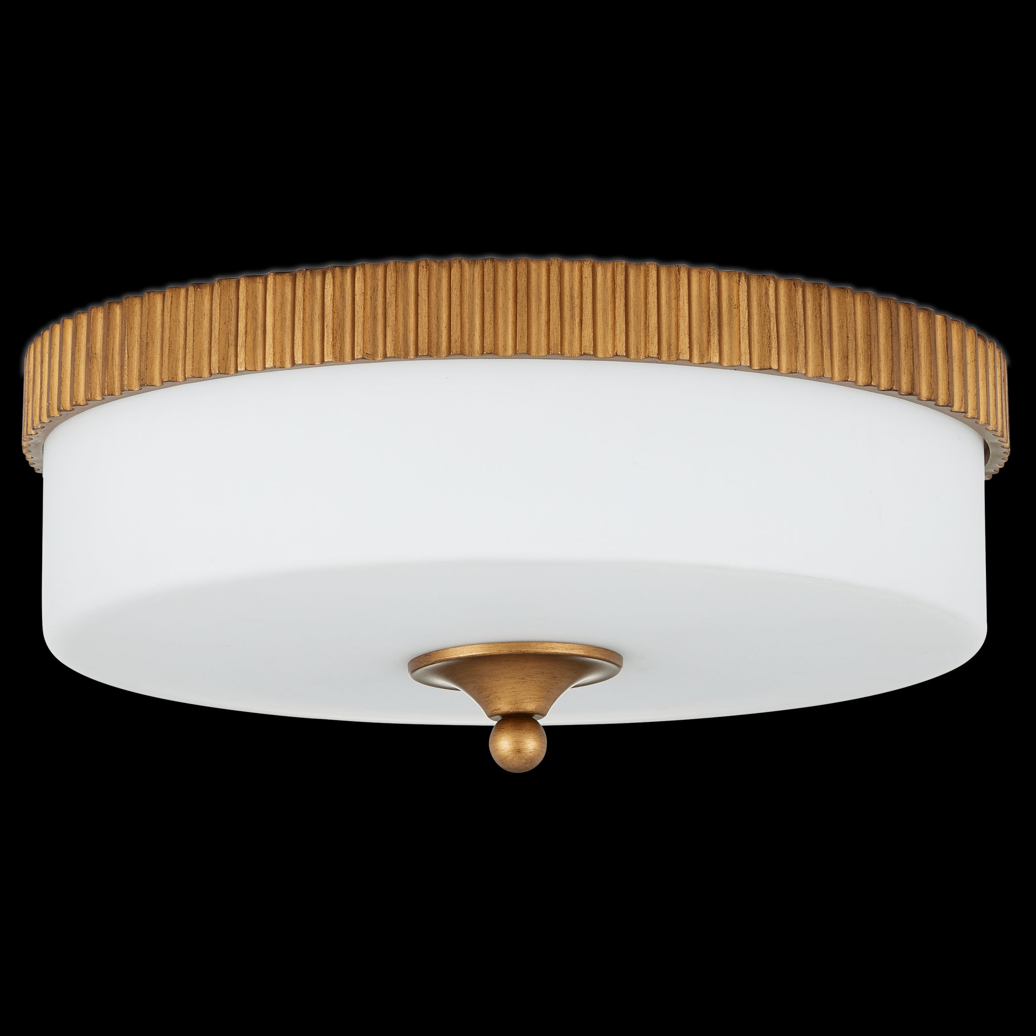 Currey & Company Bryce 16.25" Gold 1 Light Led Flush Mount