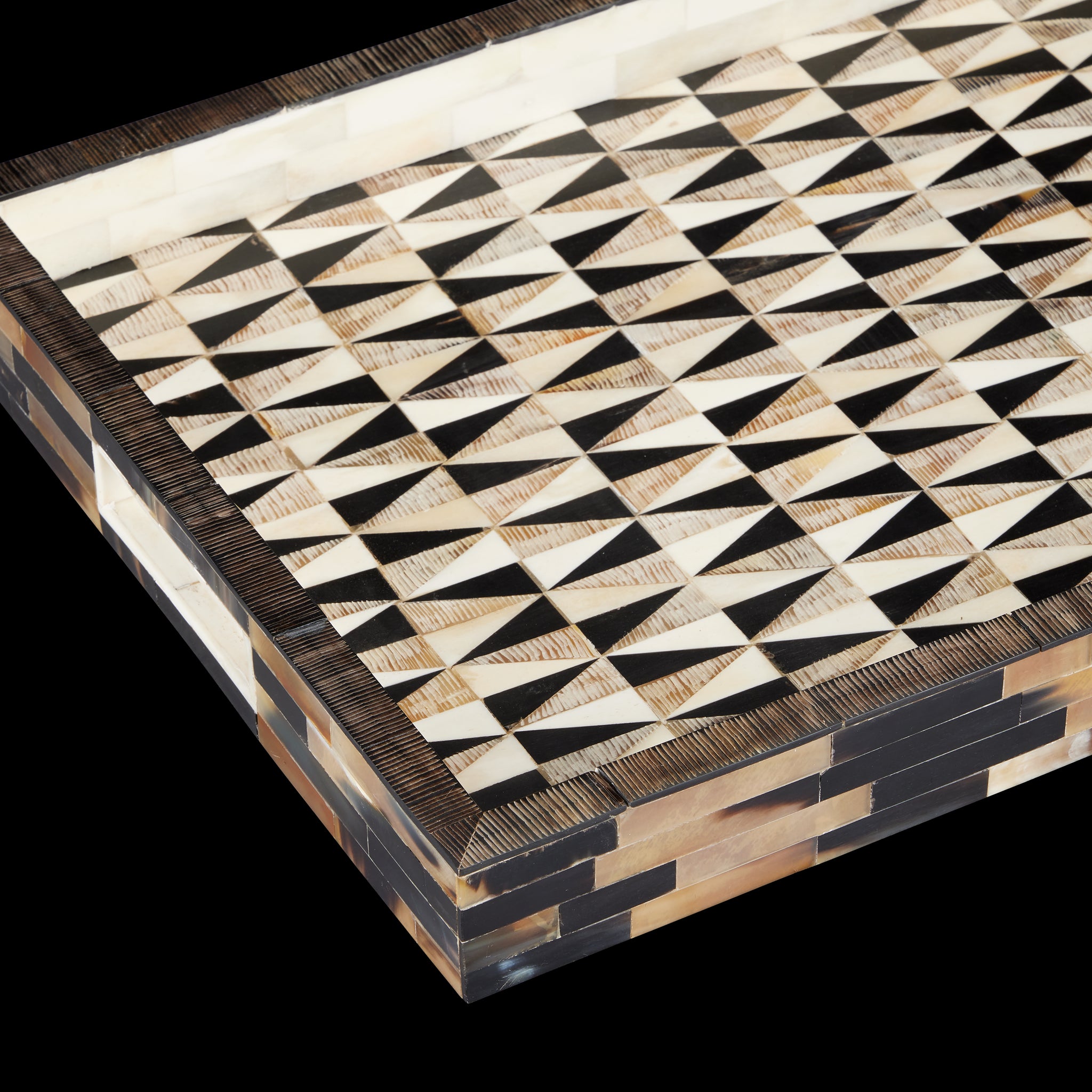 Currey & Company 20" Aldo Horn And Bone Tray