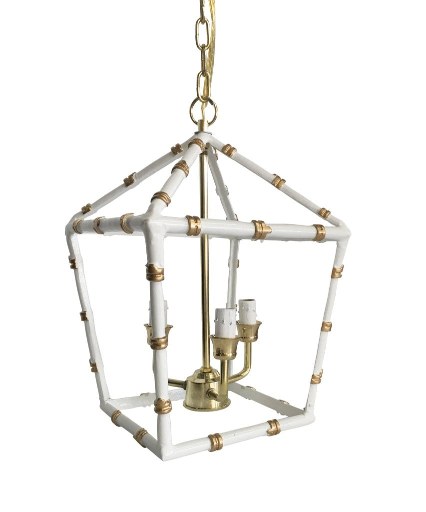 Dana Gibson Bamboo Lantern Chandelier Light
